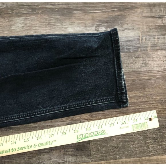 Express Mens Size 34x34 Stretch Classic Slim Fit Dark Wash Blue Jeans - Picture 7 of 7